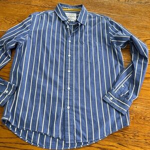 Aeropostale men’s blue and yellow stripe shirt. Size Medium. Great condition.